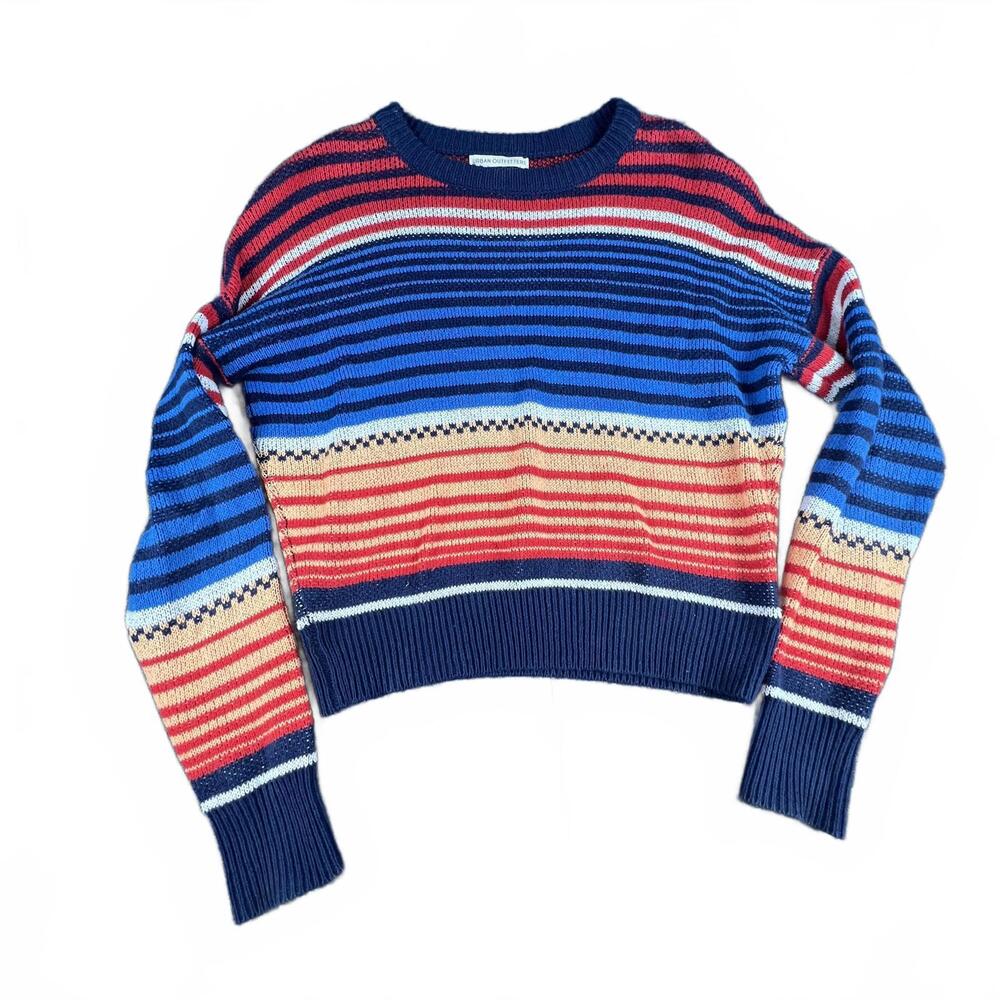 Urban Outfitters Striped Knit Sweater Red Blue Cream Size S/P